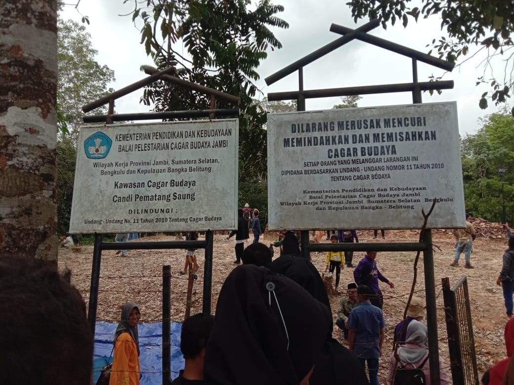 Candi Pematang Saung, Desa Olak Rambahan, Kecamatan Pemayung, Kabupaten Batanghari, Jambi